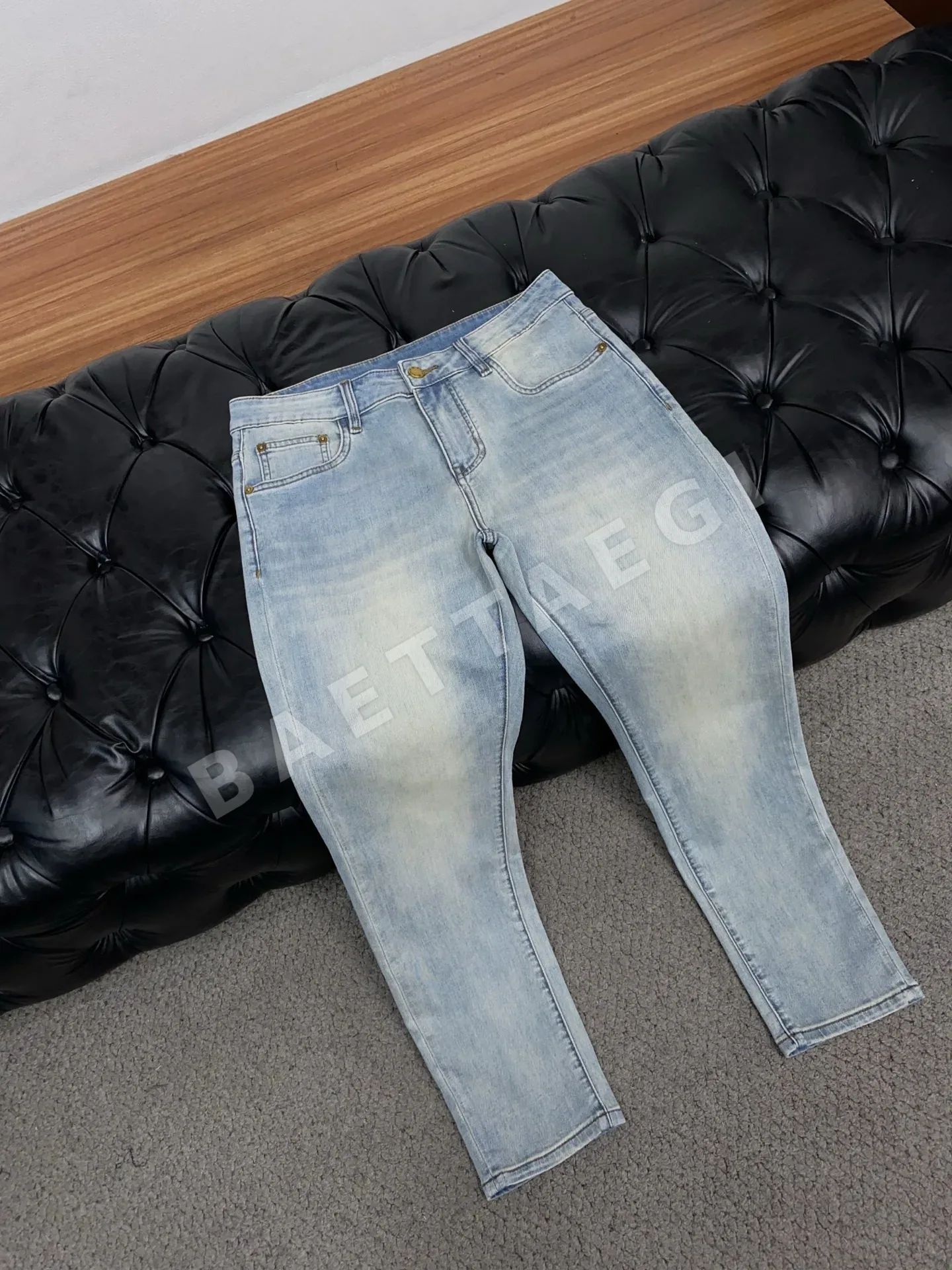 로로피아나 데님 크롭 남성 바지 상세 이미지 6