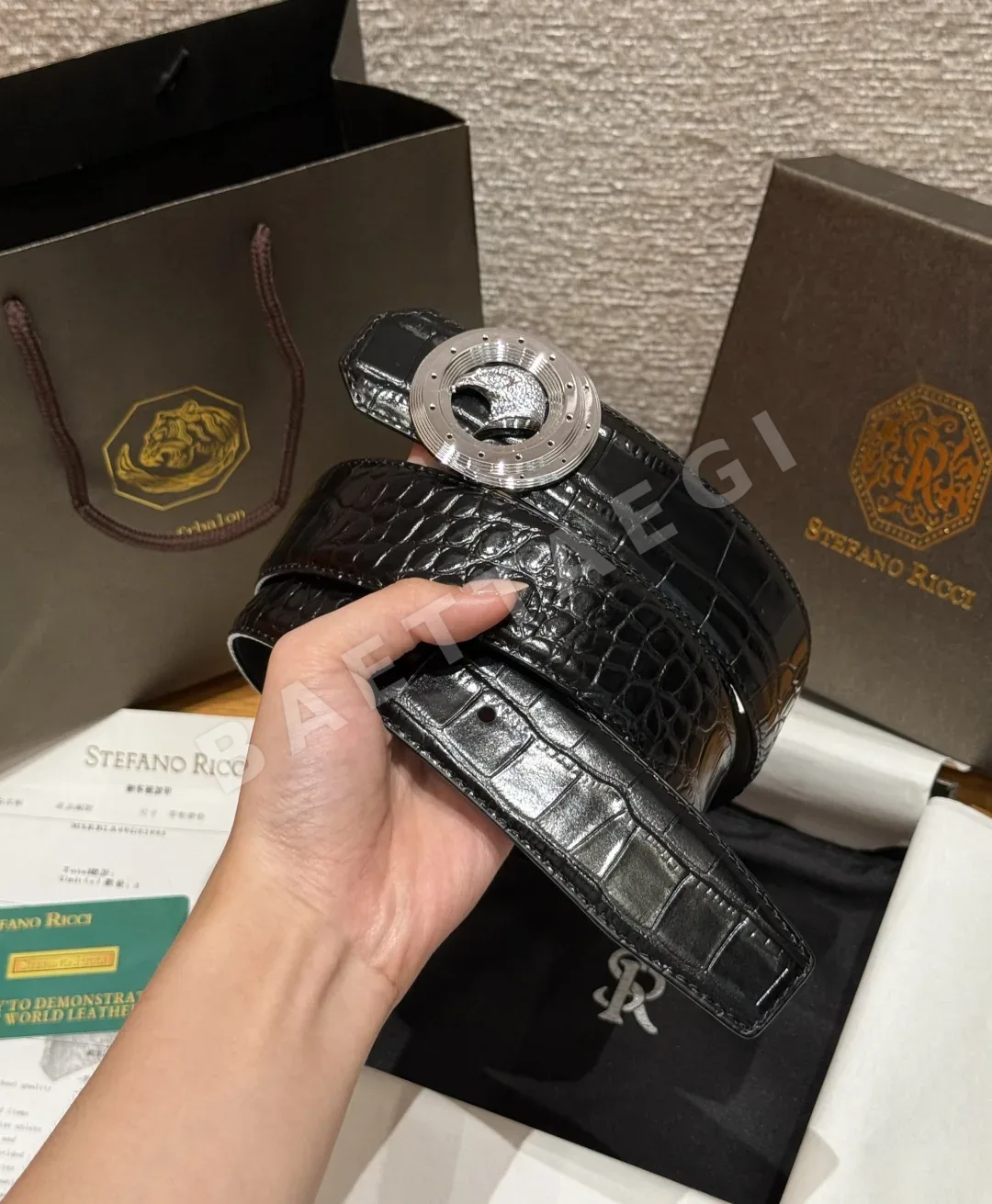 스테파노리치 이글헤드 가죽 벨트 38mm 상세 이미지 2