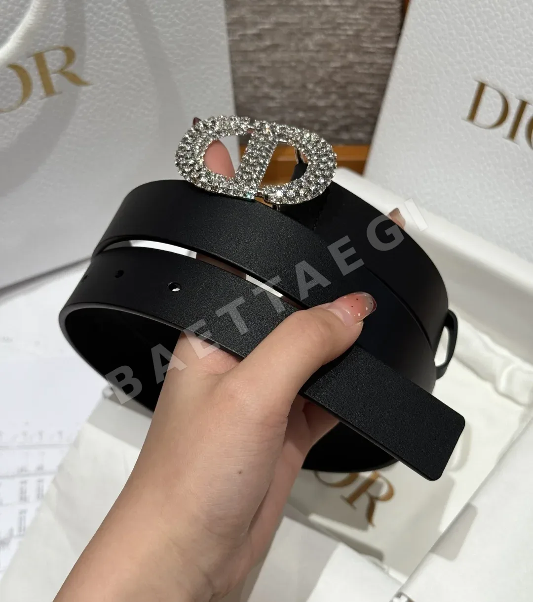디올 CD 버클 소가죽 벨트 상세 이미지 2