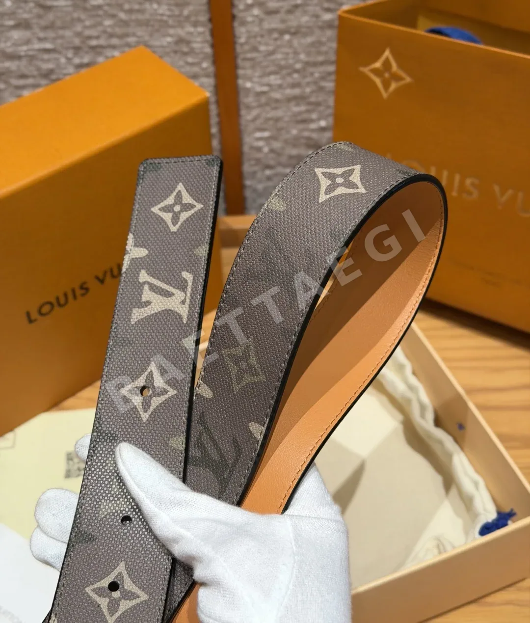 루이비통 LV 스크립트 40mm 리버시블 벨트 상세 이미지 8