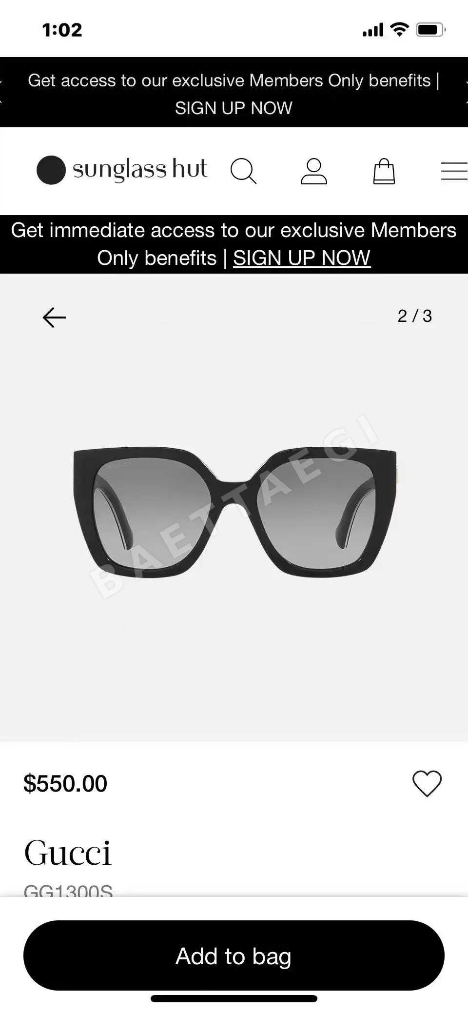 구찌 선글라스 71990 Gucci Sunglasses 상세 이미지 2
