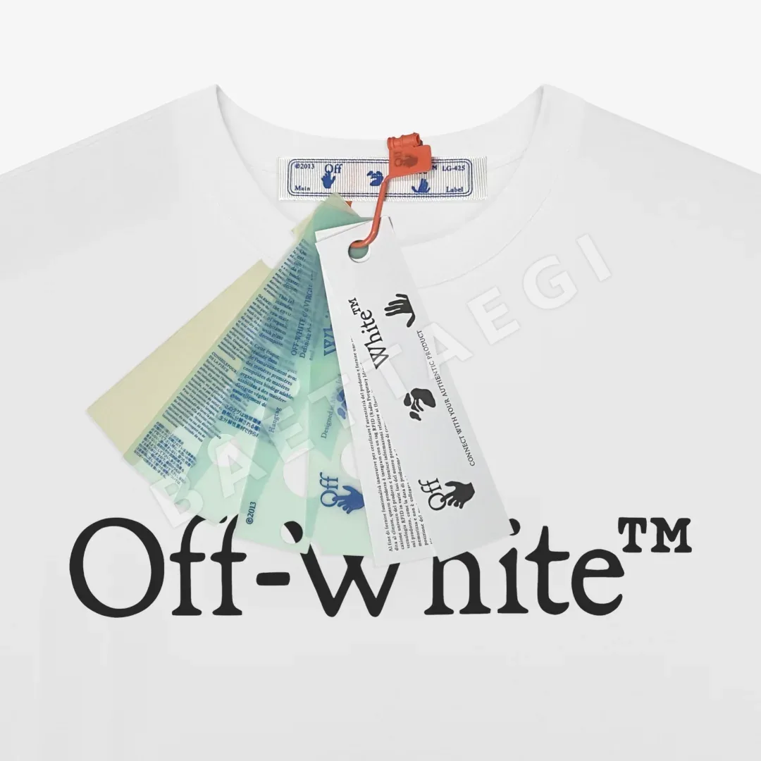 오프화이트 남성 반팔 티셔츠 상세 이미지 4