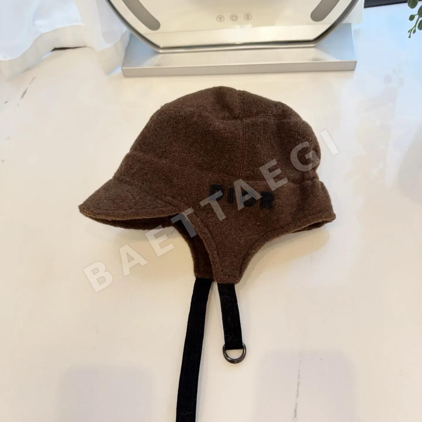 디올 울 귀덮개 스키 모자 78832