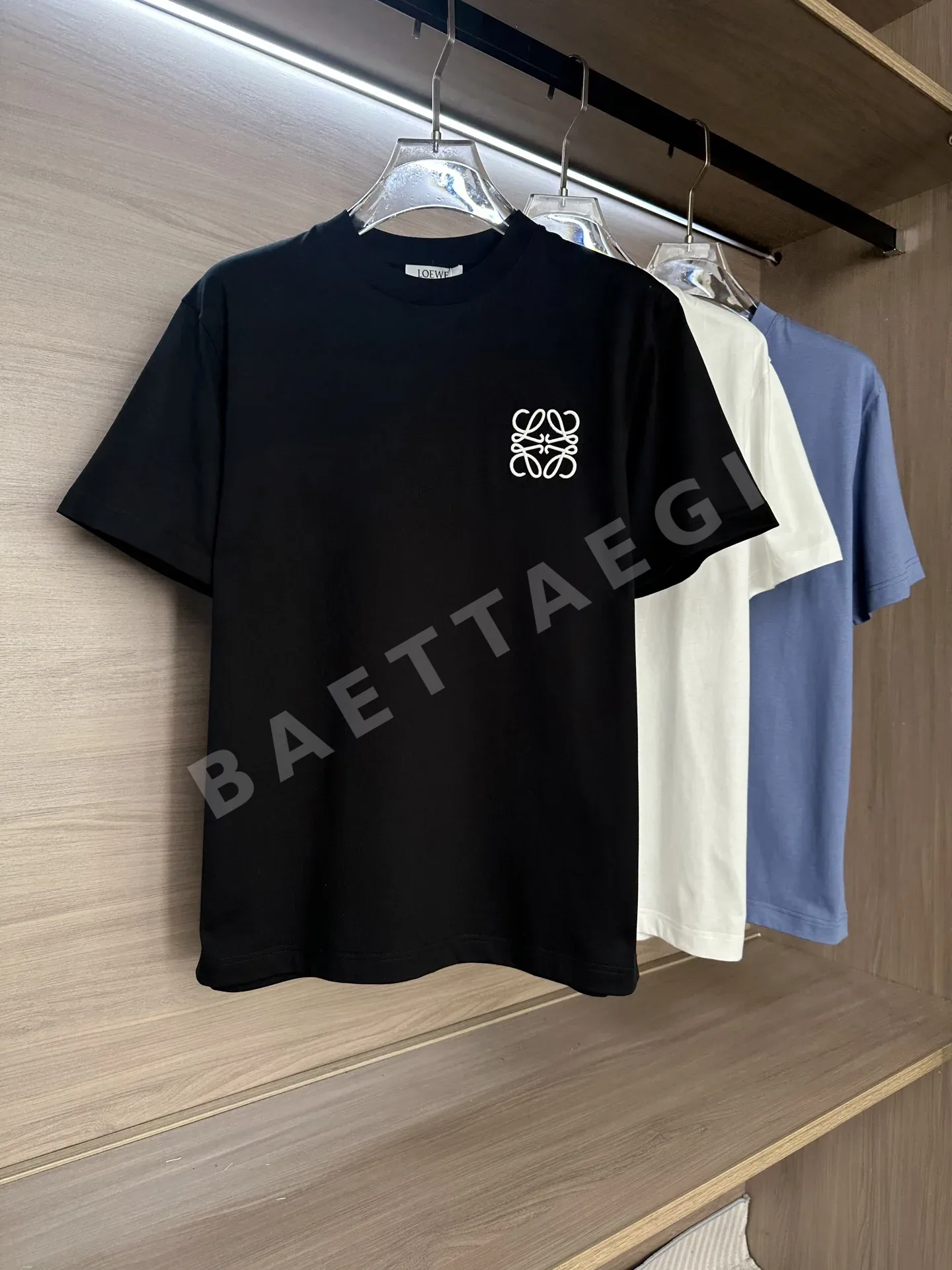 로에베 자수 브랜드 레터링 크루넥 반팔 티셔츠 P220 상세 이미지 9