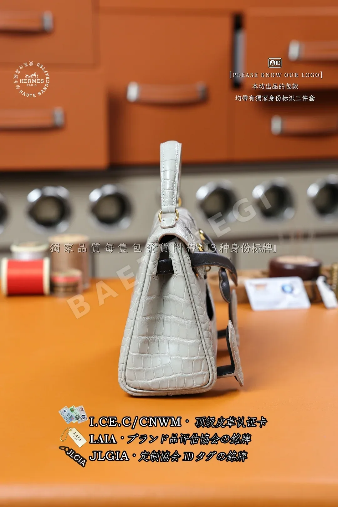 에르메스 안개 무늬 미국악어 가방 상세 이미지 2