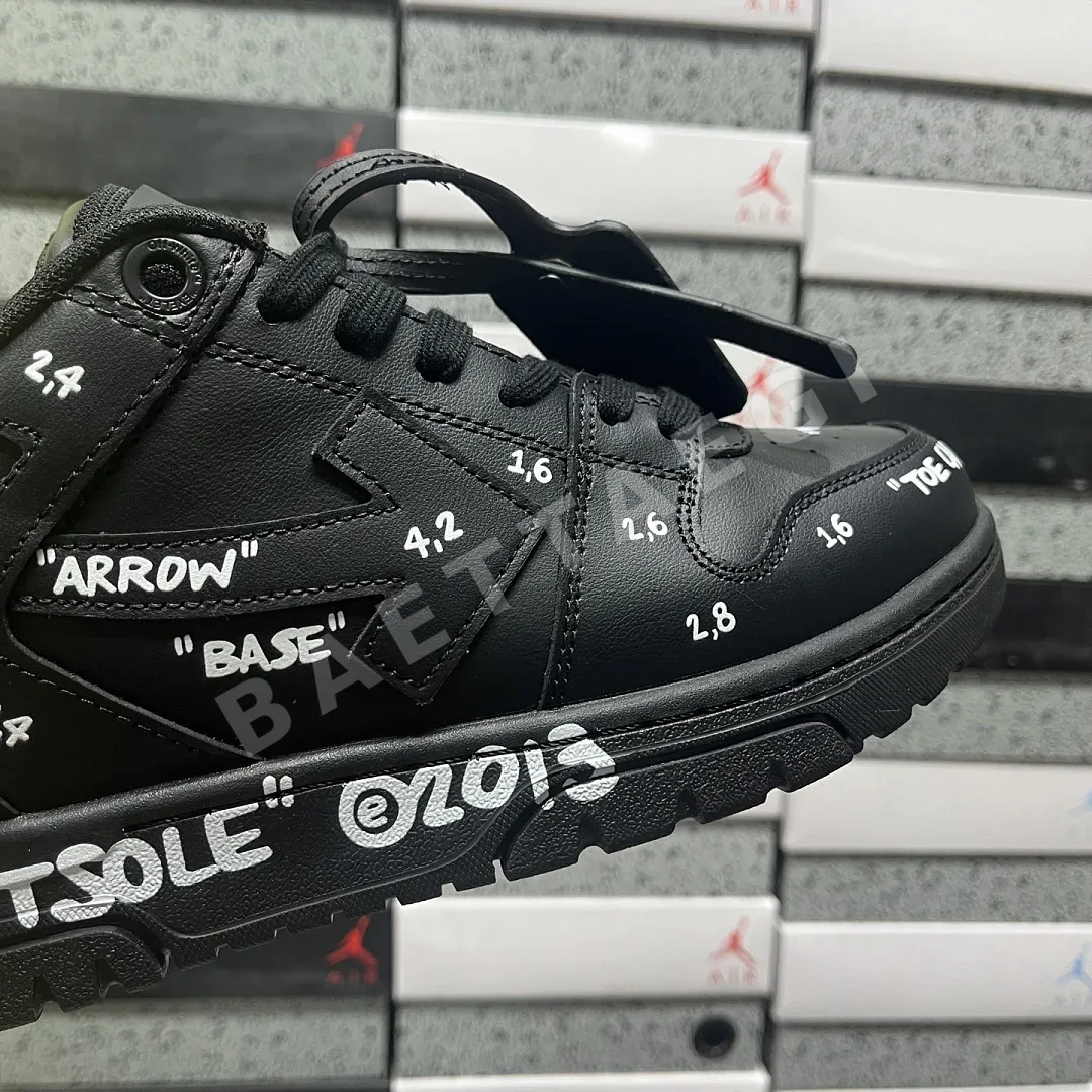 오프화이트 아웃 오브 오피스 OOO 로우 탑스 블랙 202440 Off White Out Of Office OOO Low Tops 상세 이미지 8