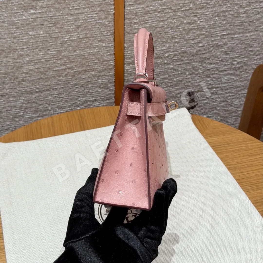 에르메스 미니 켈리 오스트리치 가방 상세 이미지 3
