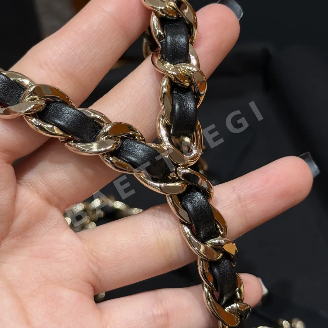 샤넬 더블 C 가죽 체인 벨트 상세 이미지 5