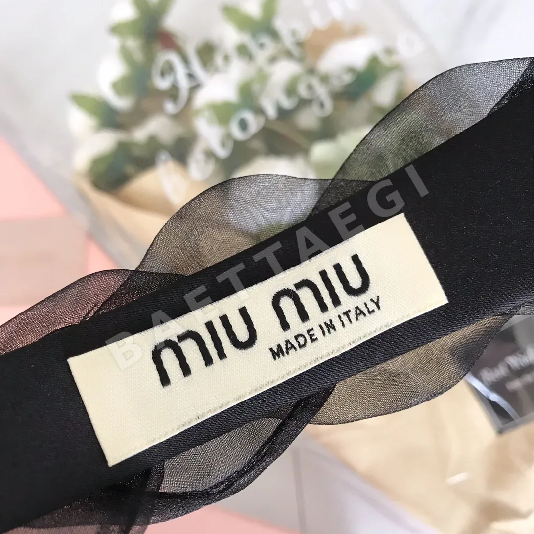 미우미우 스와로브스키 크리스탈 메시 헤드밴드 상세 이미지 9