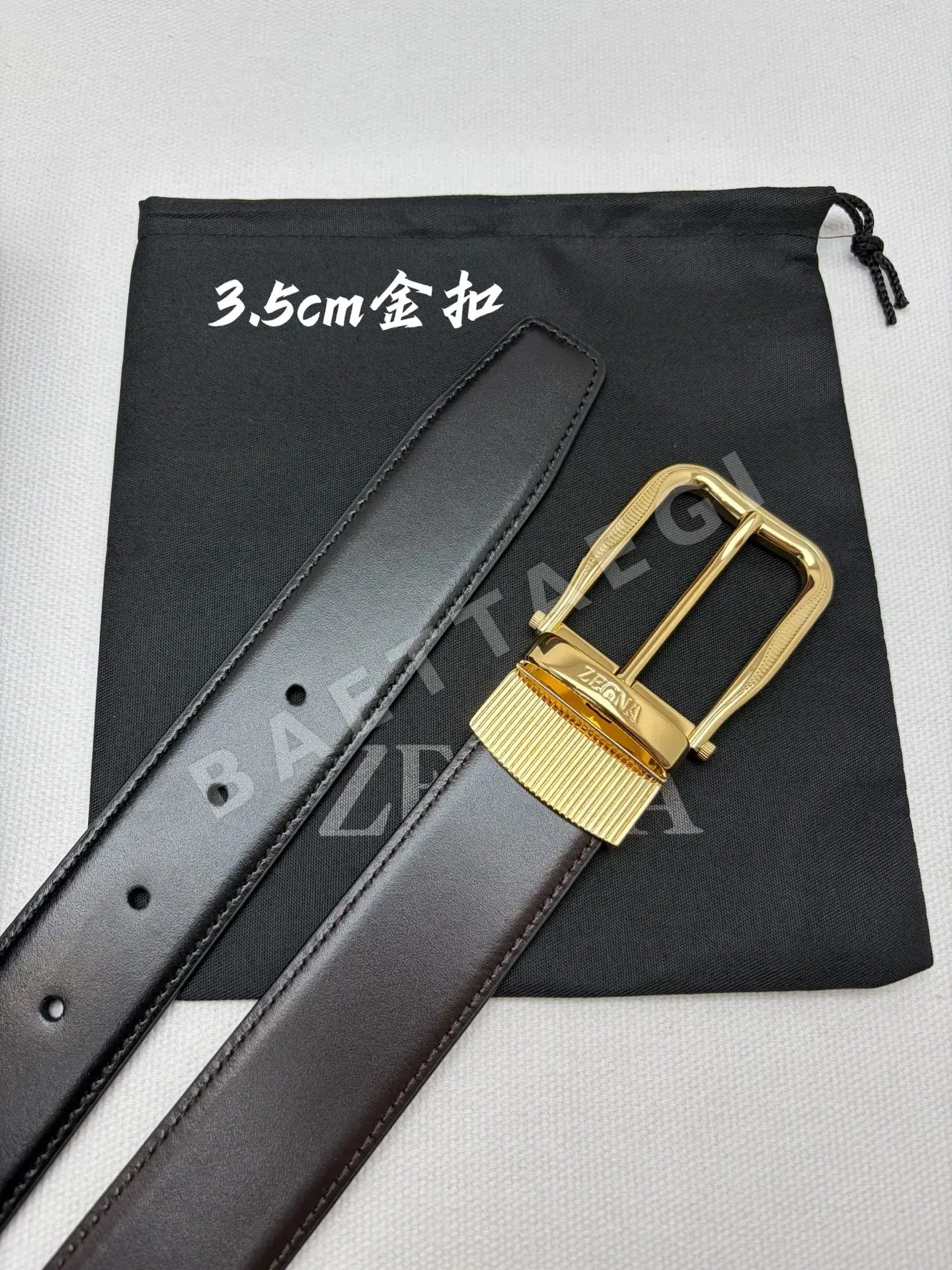 제냐 송아지가죽 남성 벨트 상세 이미지 3