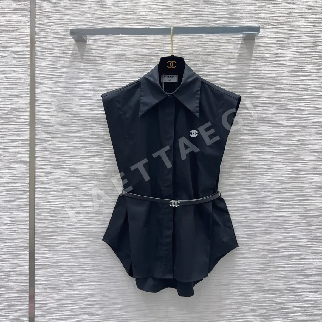 샤넬 여성 린넨 반팔 티셔츠 103842