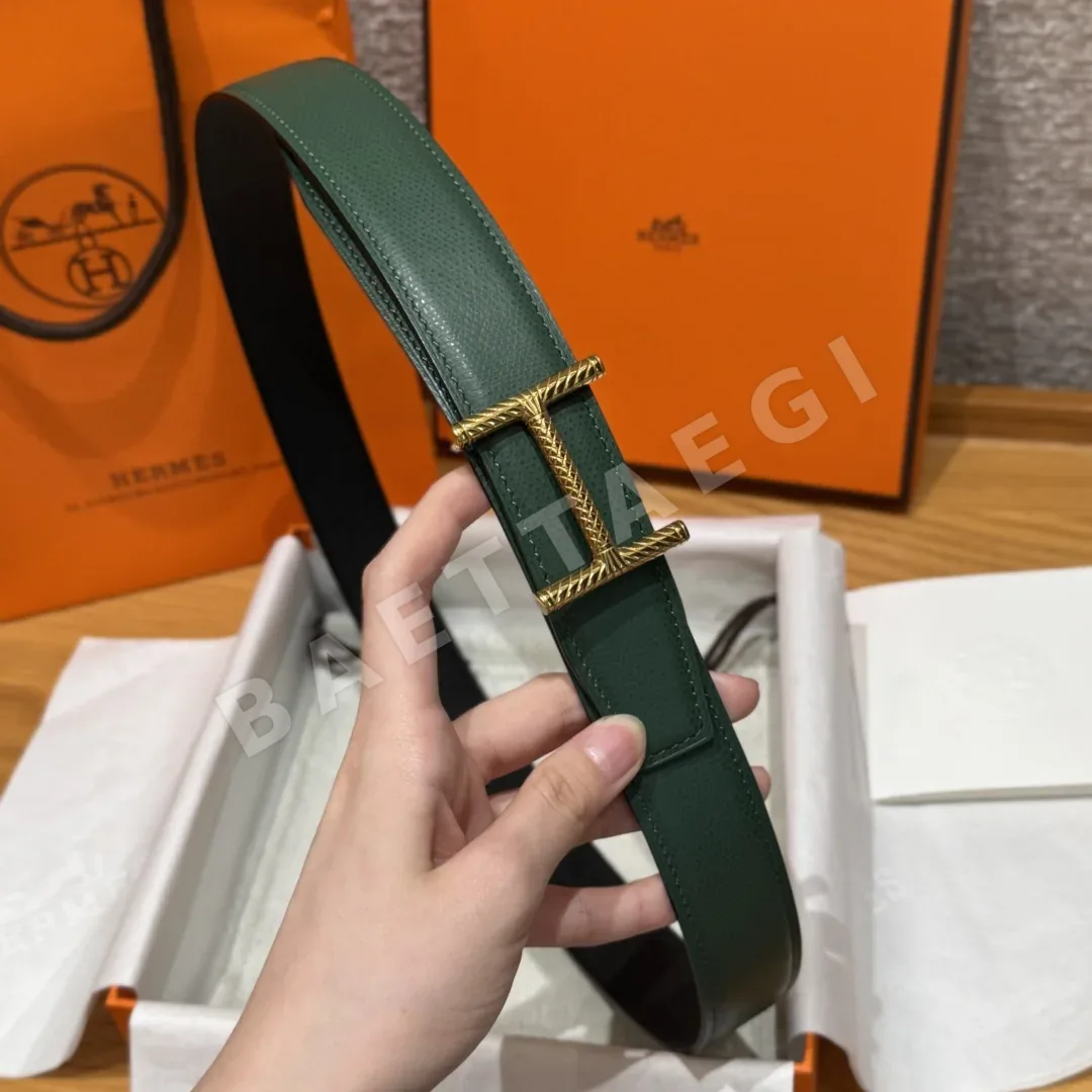에르메스 히소 리버시블 앱송 가죽 벨트 상세 이미지 4