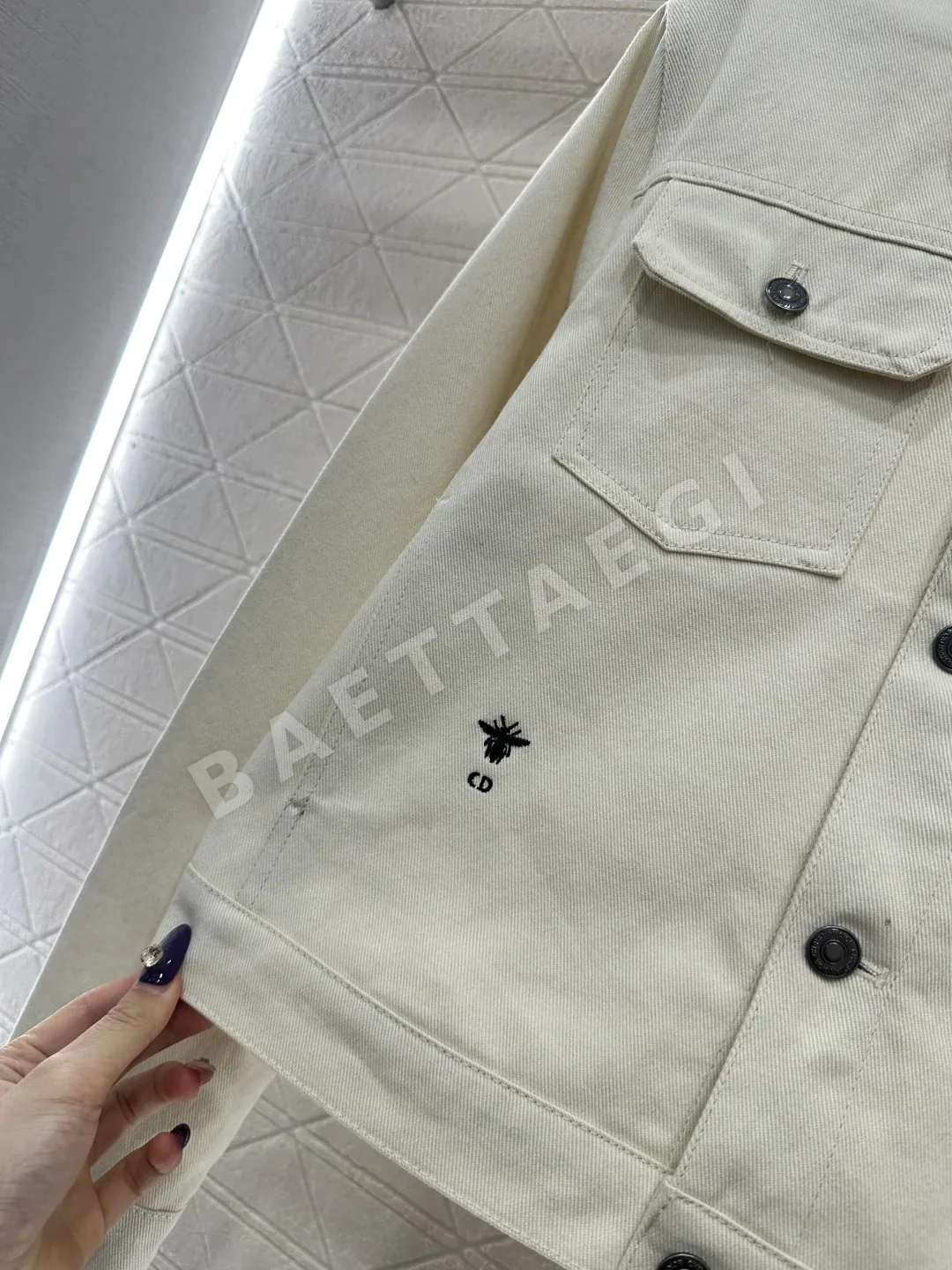 디올 프린트 데님 여성 자켓 상세 이미지 6