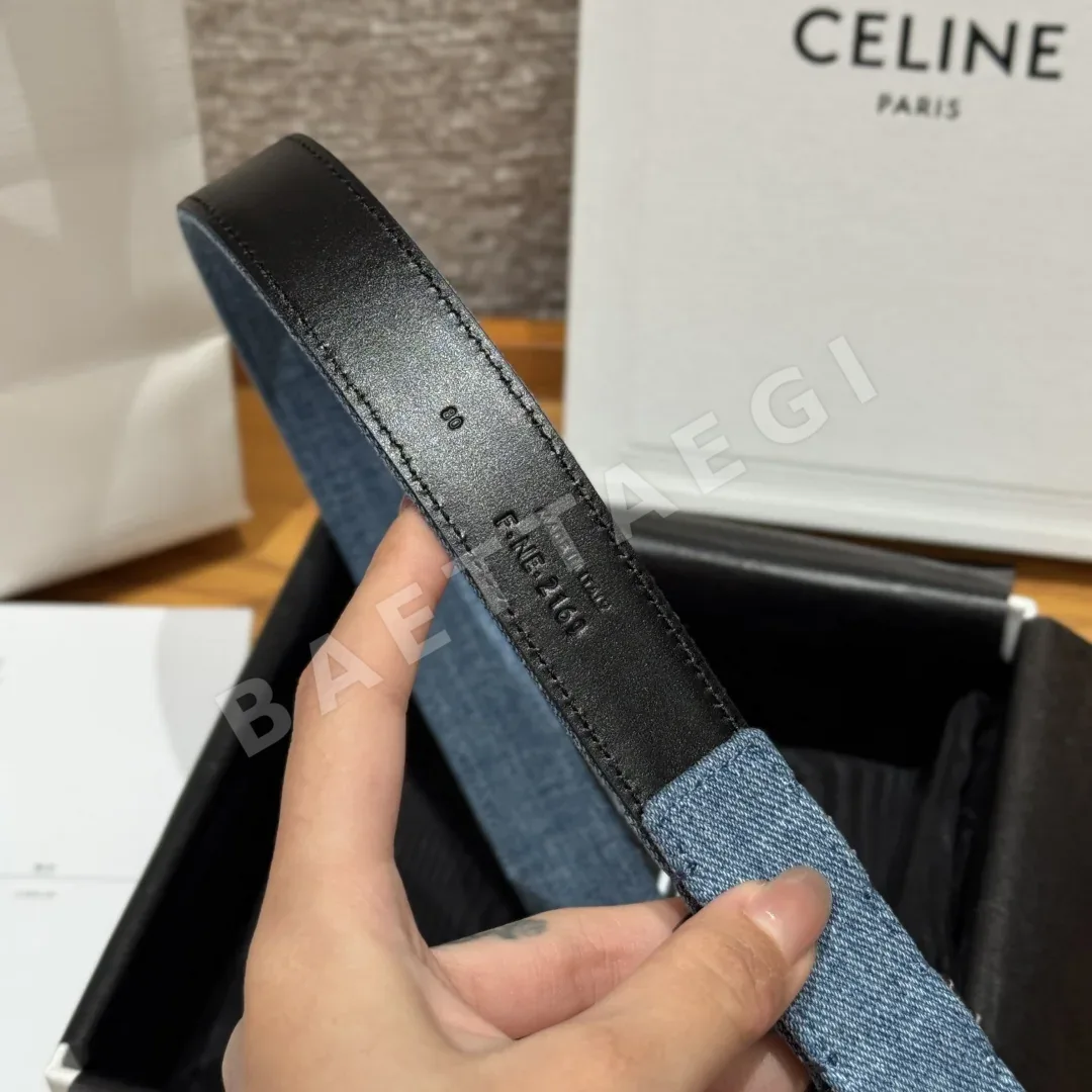 셀린느 개선문 데님 소가죽 벨트 상세 이미지 8
