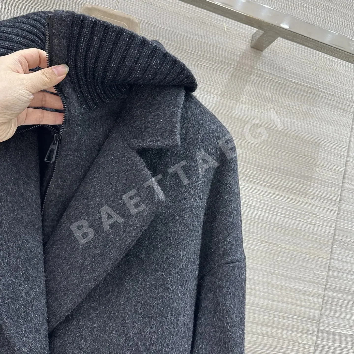 로로피아나 캐시미어 울 투피스 양면 코트 자켓 상세 이미지 4