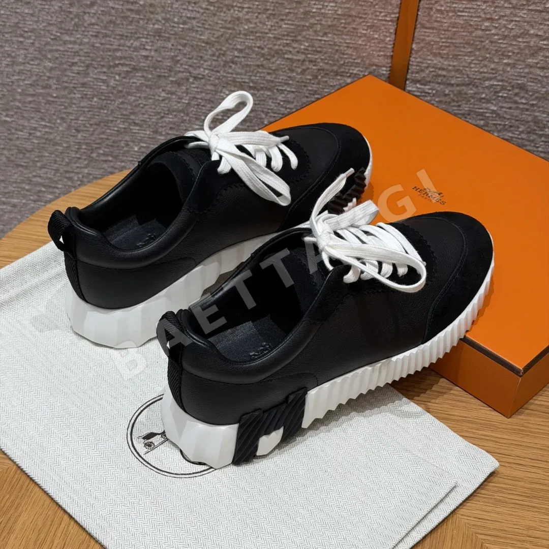 에르메스 바운싱 스니커즈 검정 가죽 상세 이미지 4