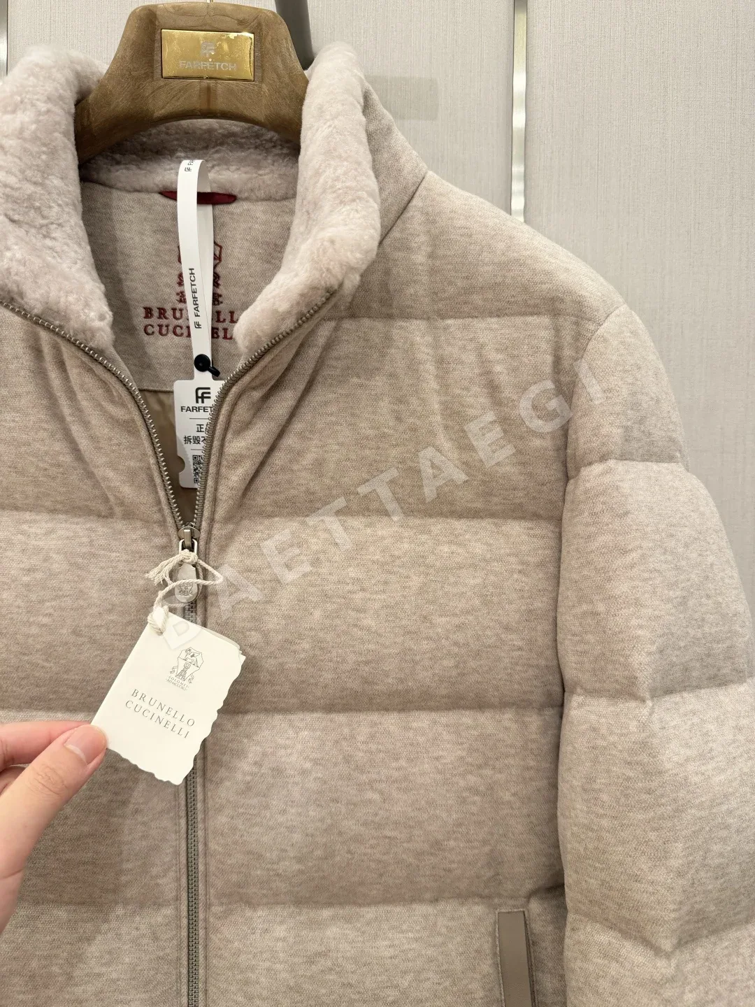 브루넬로쿠치넬리 울 스탠드 카라 남성 패딩 상세 이미지 7