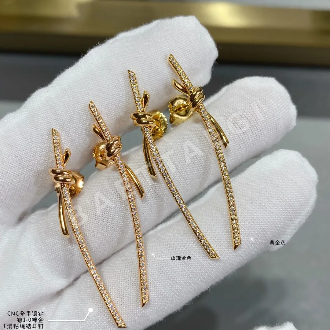 티파니 로프 노트 18K 골드 다이아몬드 귀걸이 상세 이미지 3