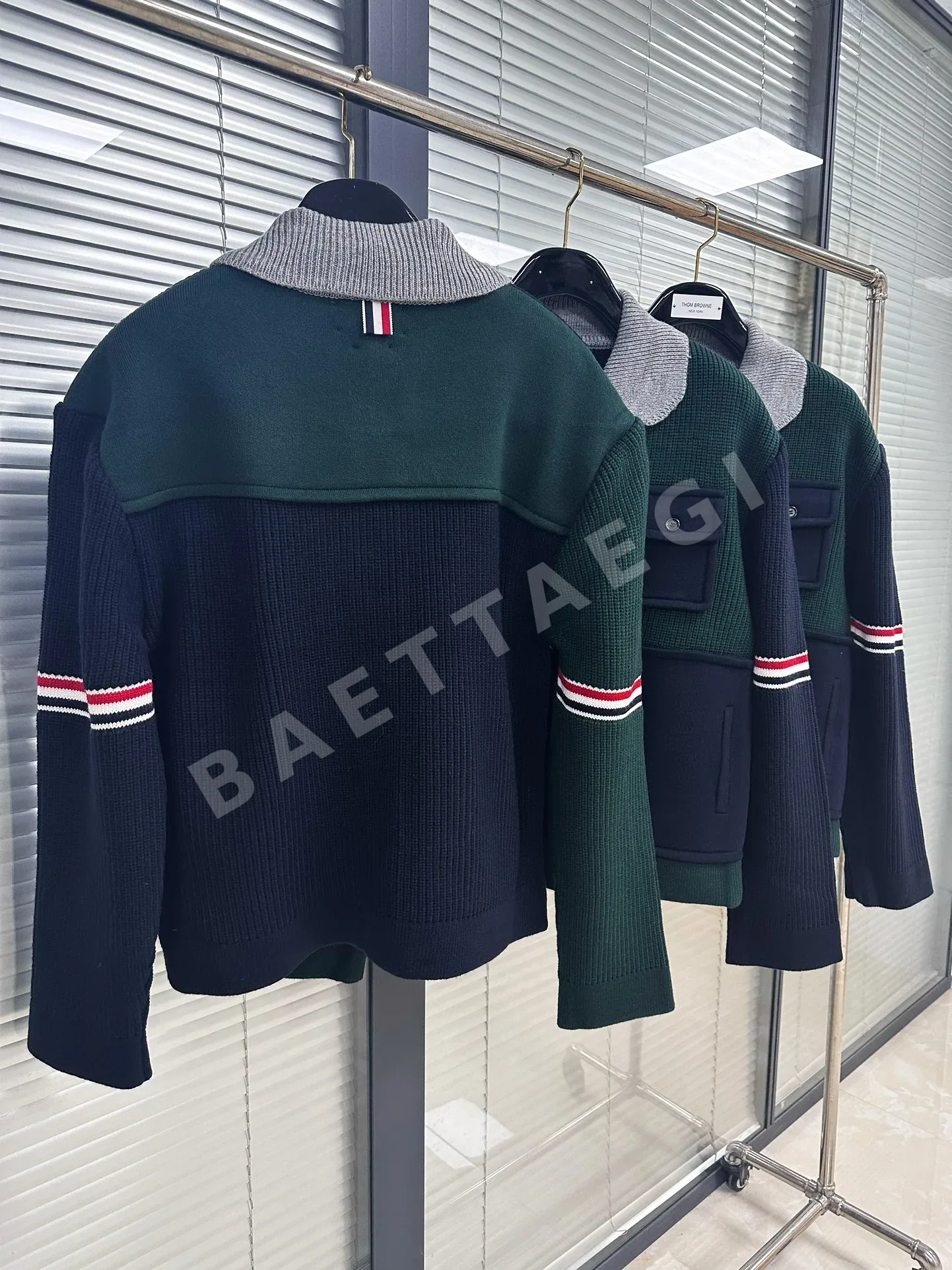 톰브라운 컬러 블록 남성 자켓 상세 이미지 7