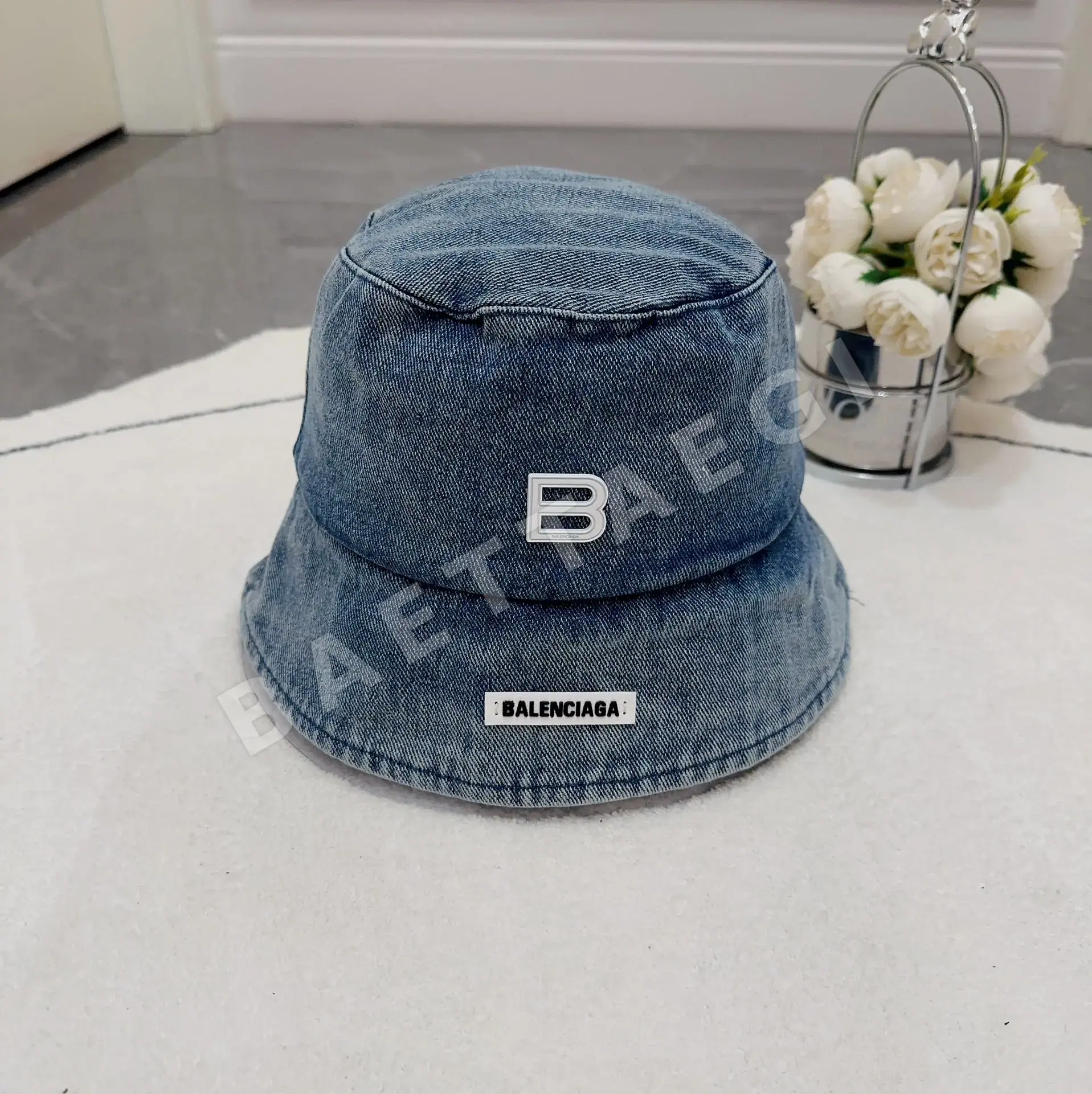 발렌시아가 데님 버킷 햇 78127