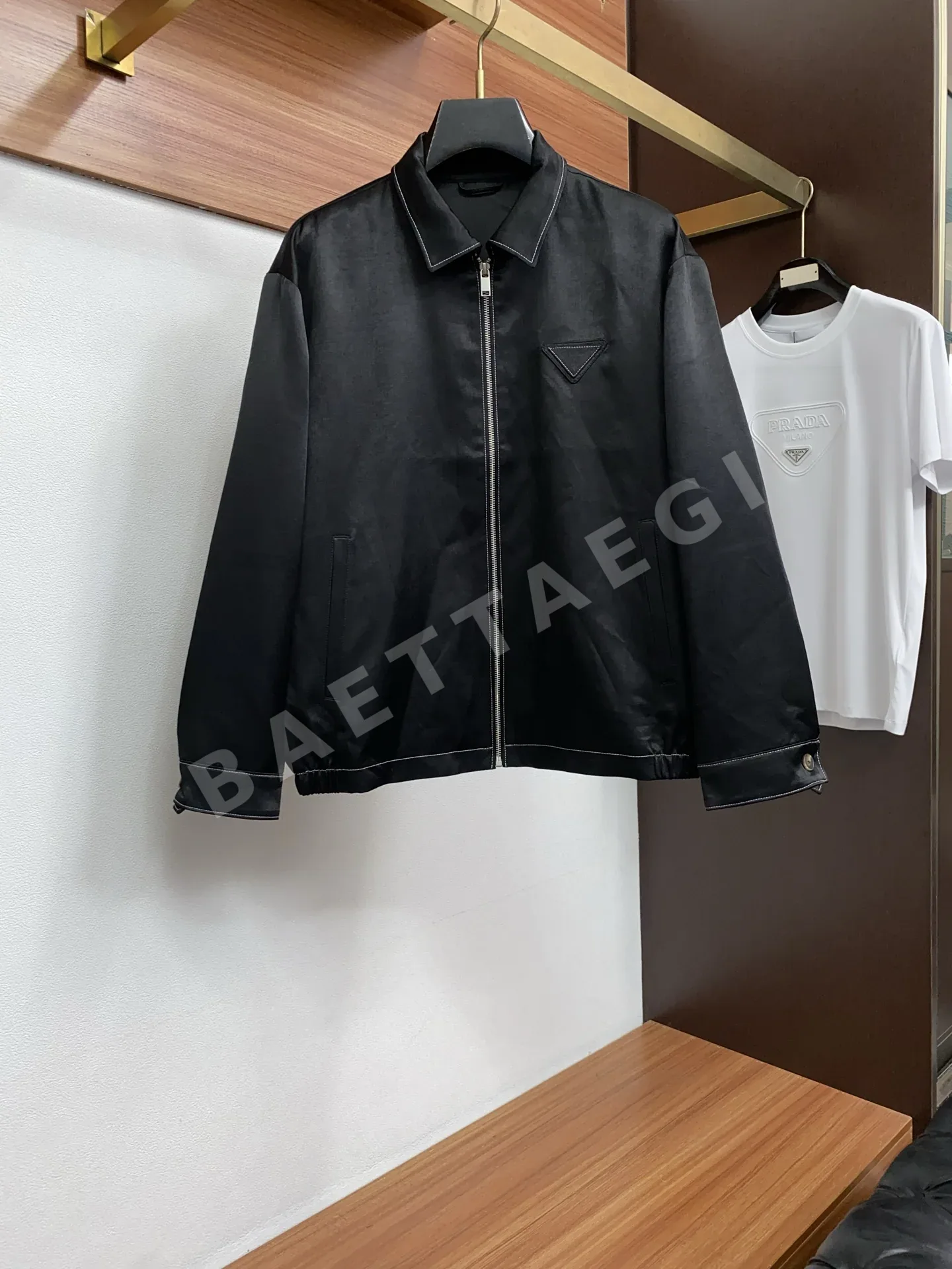 프라다 텐셀 라펠 슬림핏 남성 자켓 52997