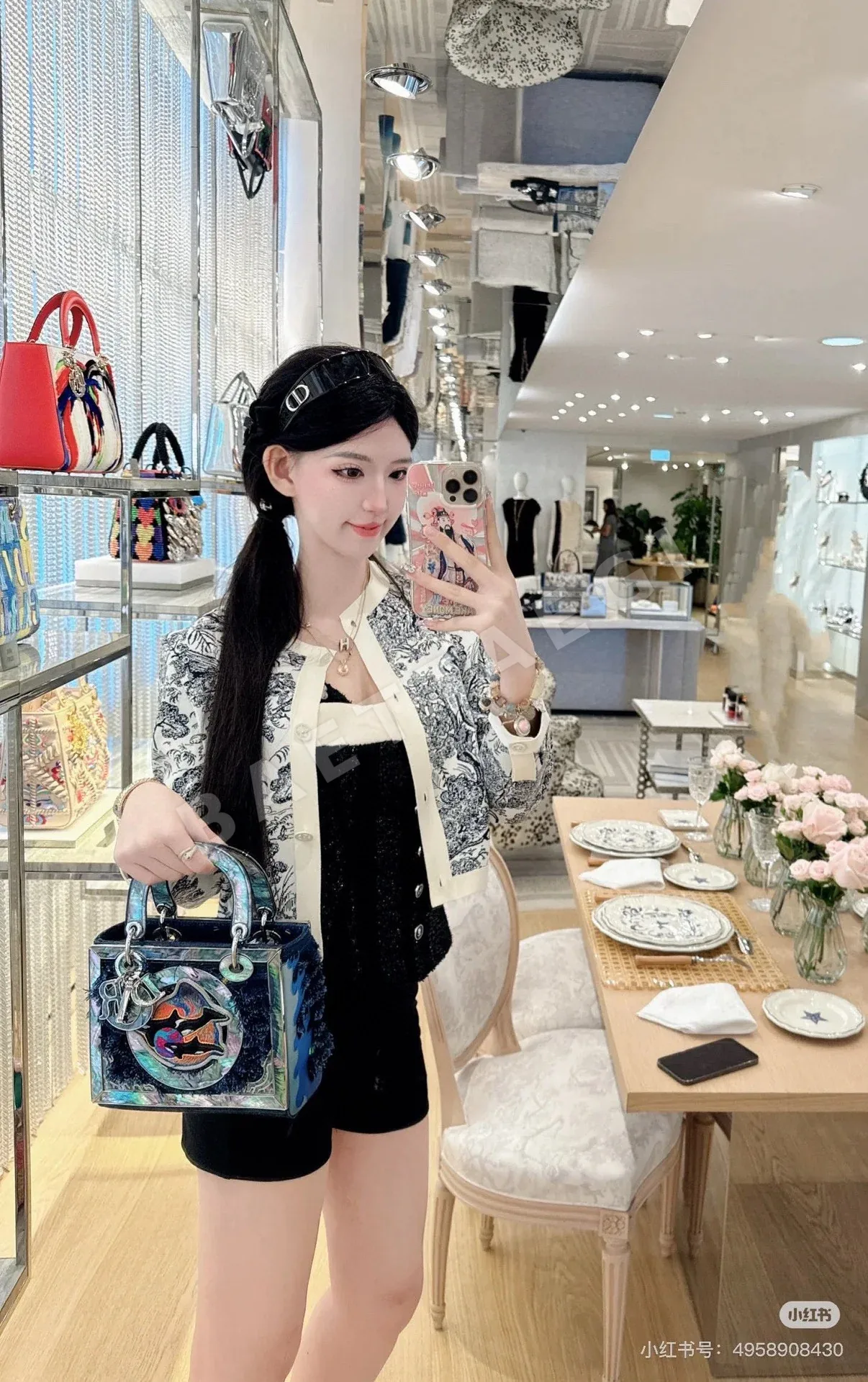 디올 이비에라 애니멀 니트 가디건 상세 이미지 7