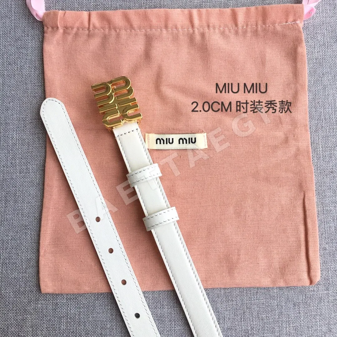 미우미우 가죽 벨트 상세 이미지 5
