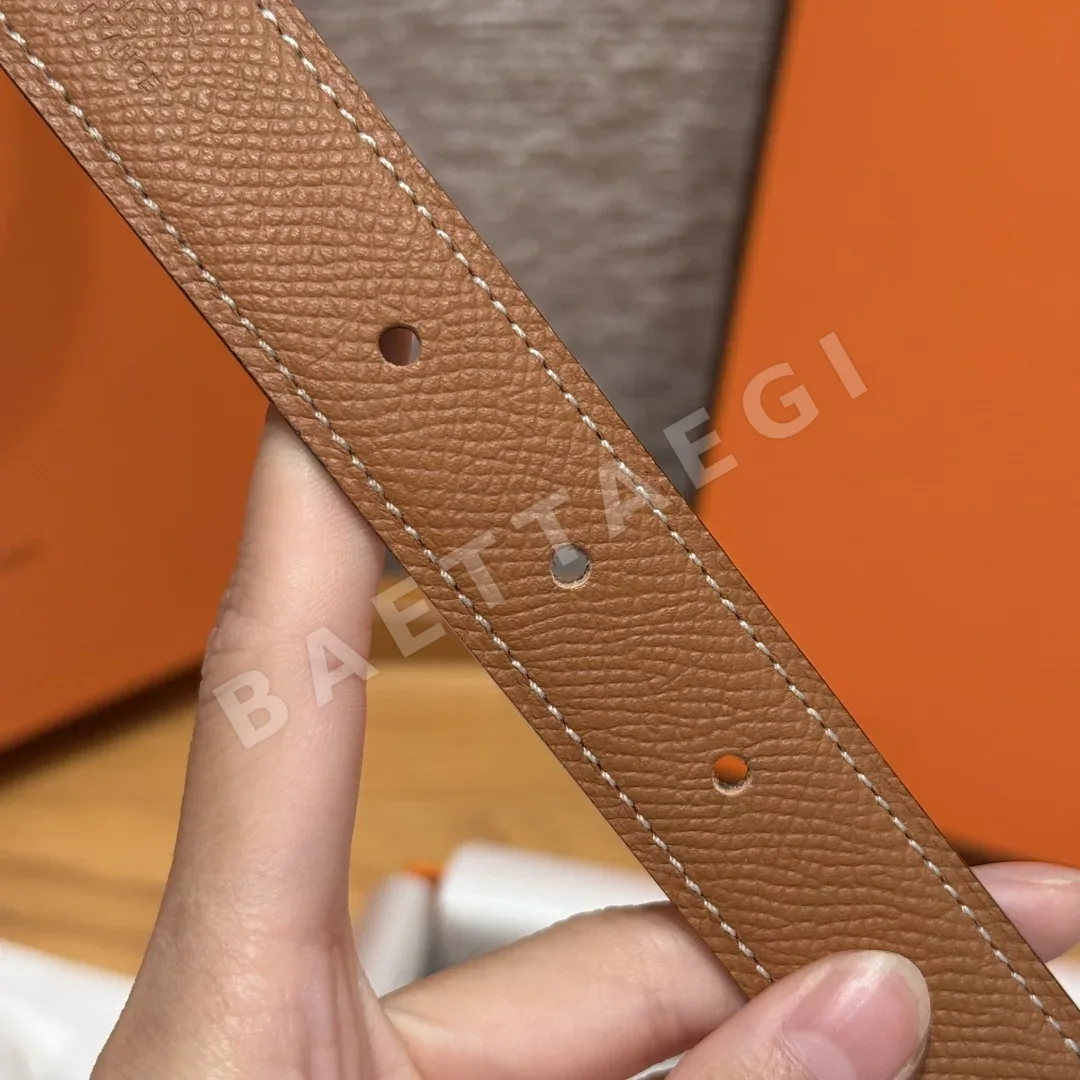 에르메스 H자형 버클 양면 스위프트 앱송 가죽 벨트 상세 이미지 8