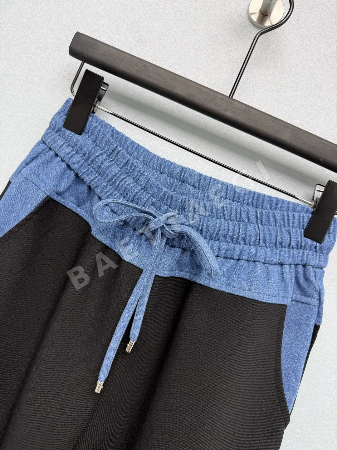 샤넬 데님 패치워크 와이드 레그 여성 바지 상세 이미지 2