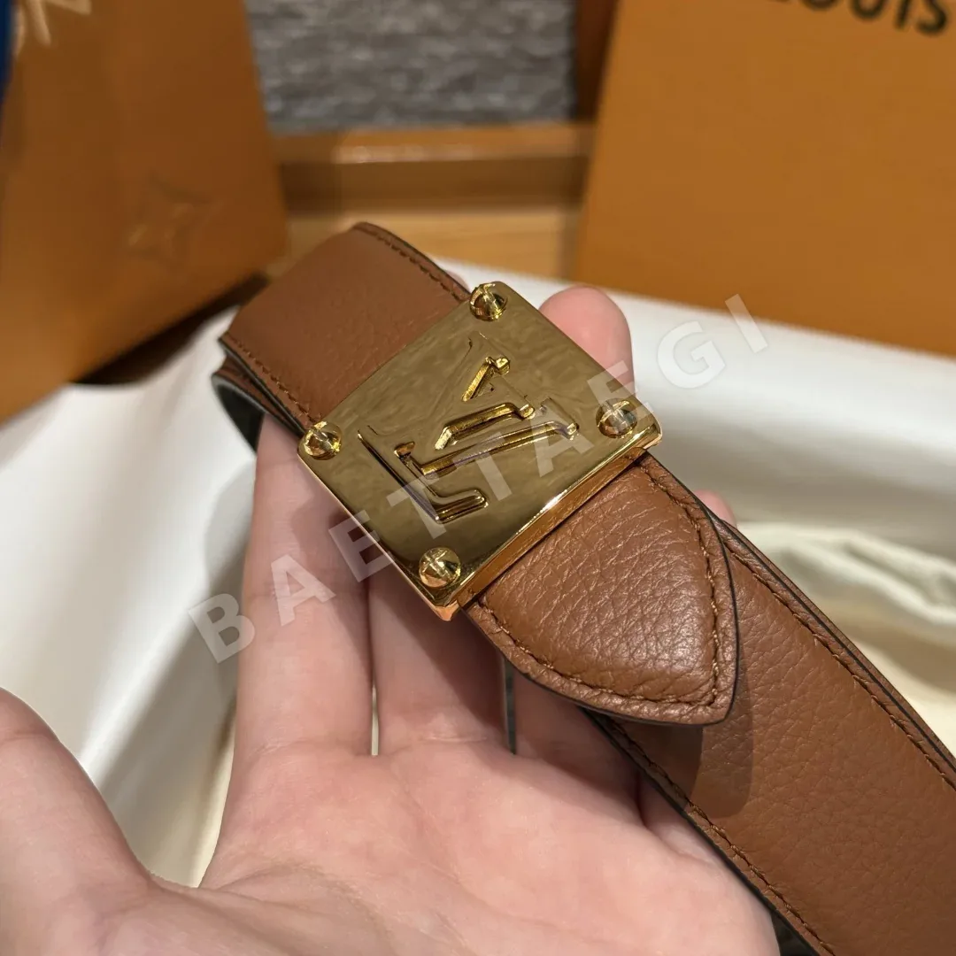 루이비통 플라워그램 라운드 30mm 양면 벨트 상세 이미지 5
