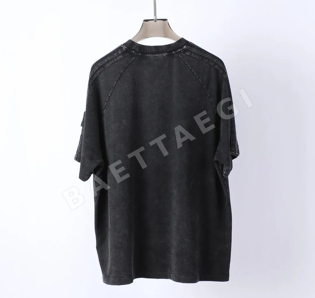 스톤아일랜드 래글런 숄더 워시 반팔 티셔츠 상세 이미지 3