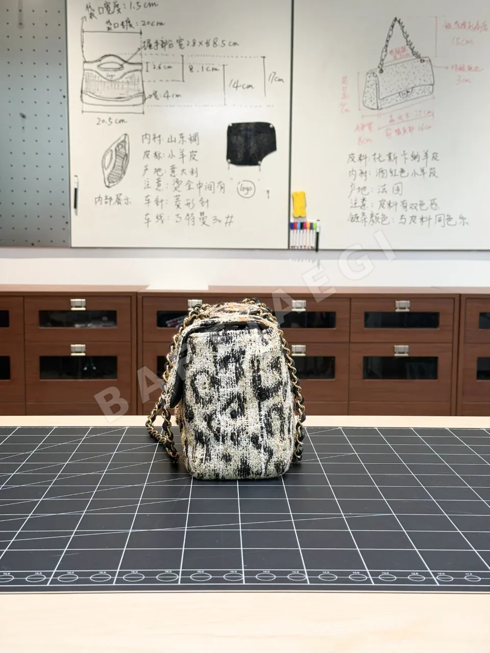 샤넬 울 호피 무늬 플랩백 가방 상세 이미지 2