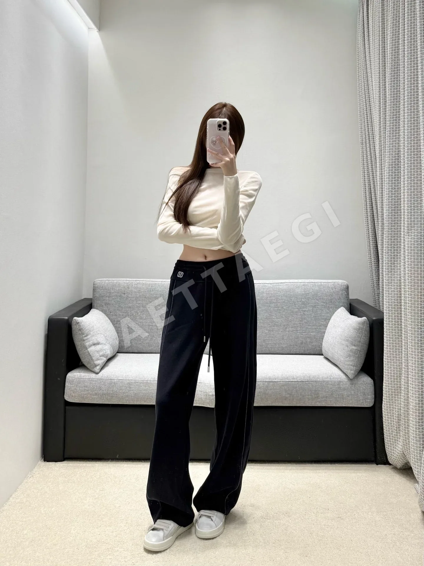 에르메스 와이드 니트 여성 바지 상세 이미지 6