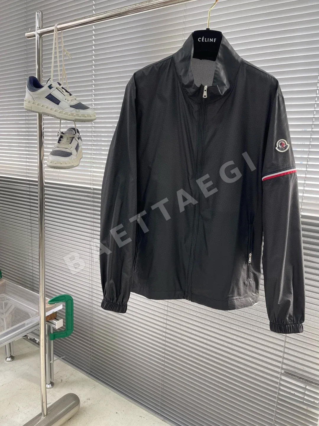 몽클레르 체크 패턴 후드 남성 자켓 92367