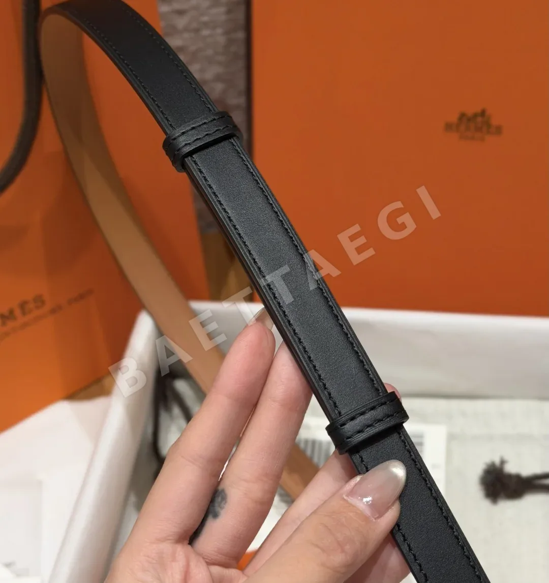 에르메스 켈리 팔라듐 버클 헌터 가죽 벨트 상세 이미지 8