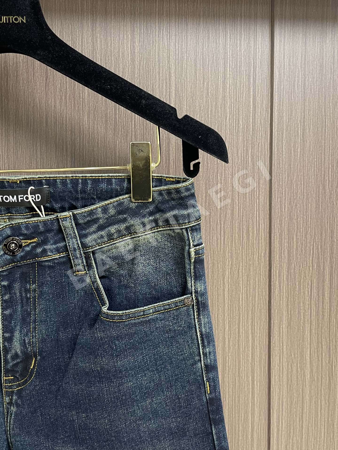 톰포드 워시드 데님 남성 바지 상세 이미지 4