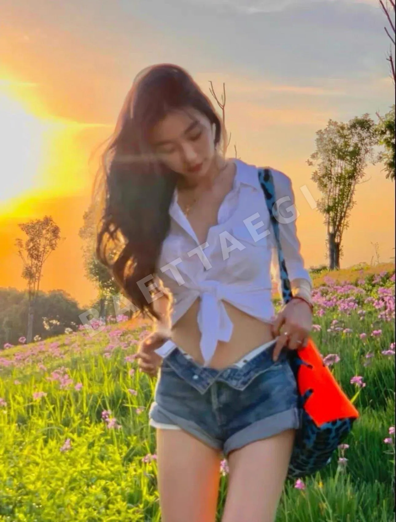 크롬하츠 블루 레오파드 패턴 리틀 라이언 가방 상세 이미지 14