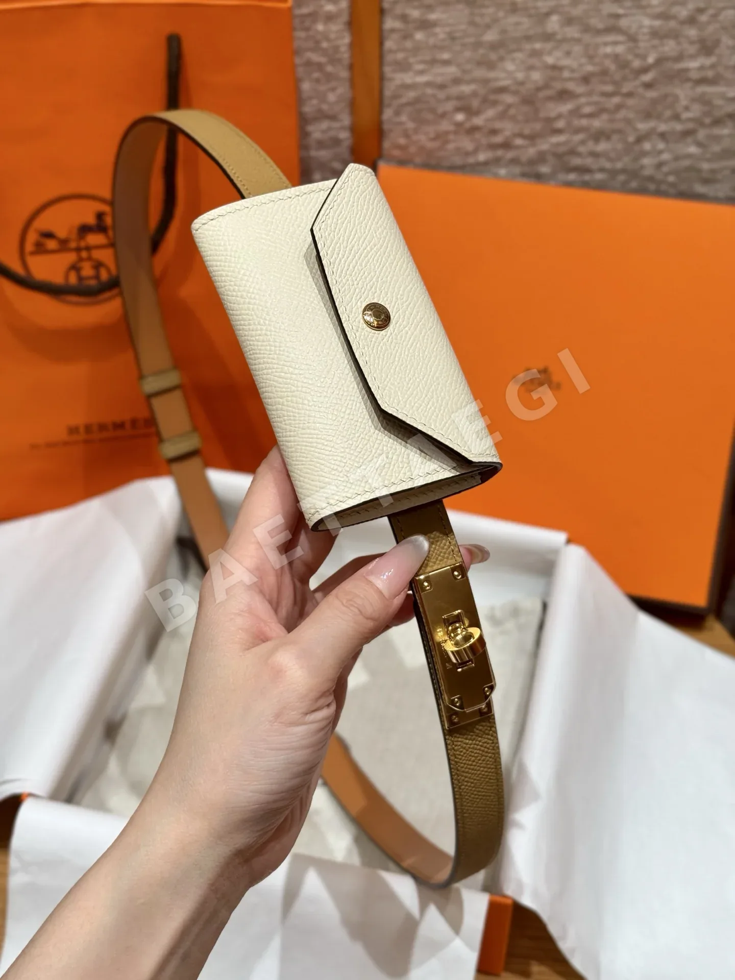 에르메스 켈리 버클 앱송 카프스킨 벨트 176557