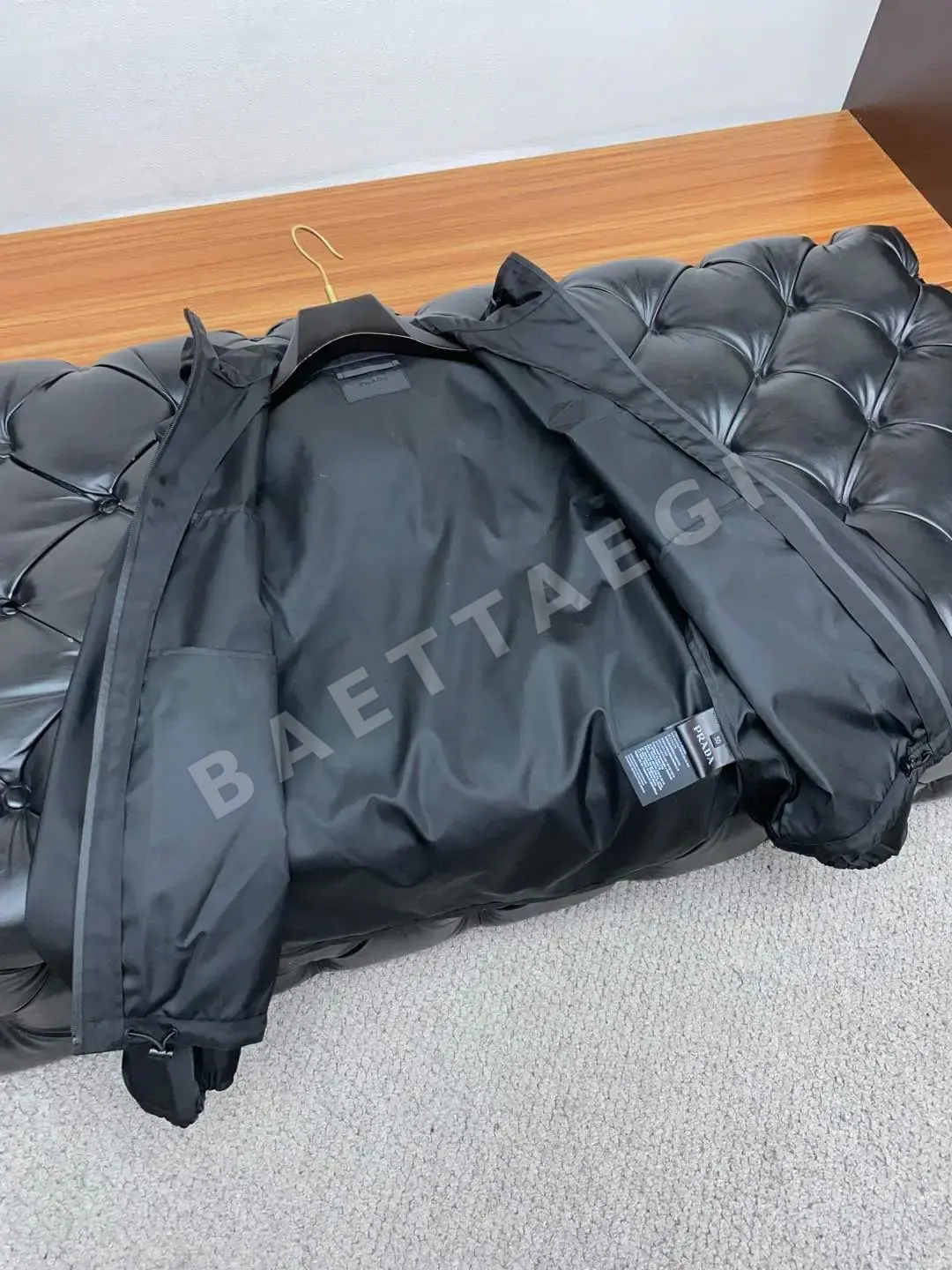 프라다 자카드 후드 집업 재킷 남성용 상세 이미지 8