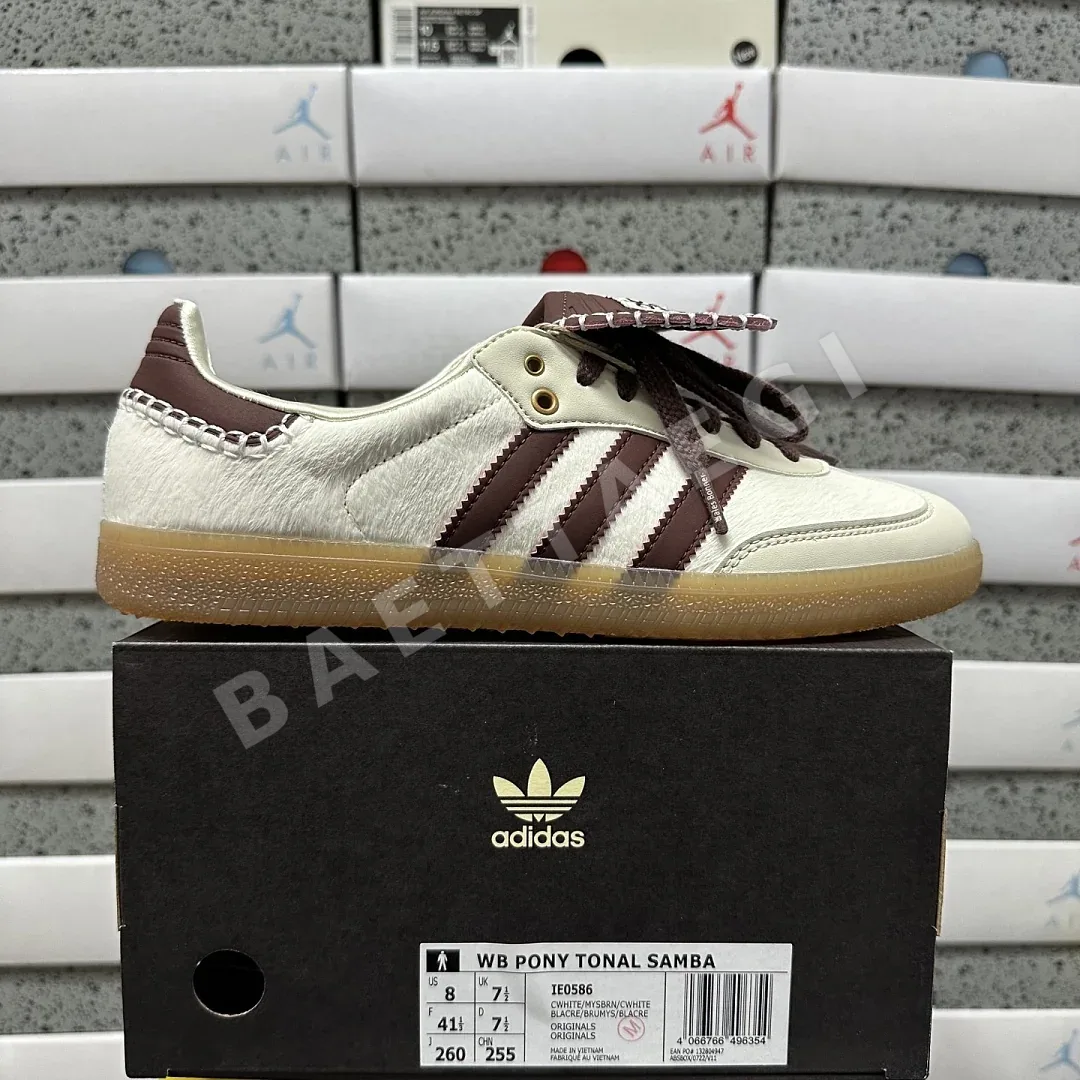 아디다스 [GOD] 삼바 포니 토널 IE0586 200656 Adidas Samba Pony Tonal Wales Bonner Cream
