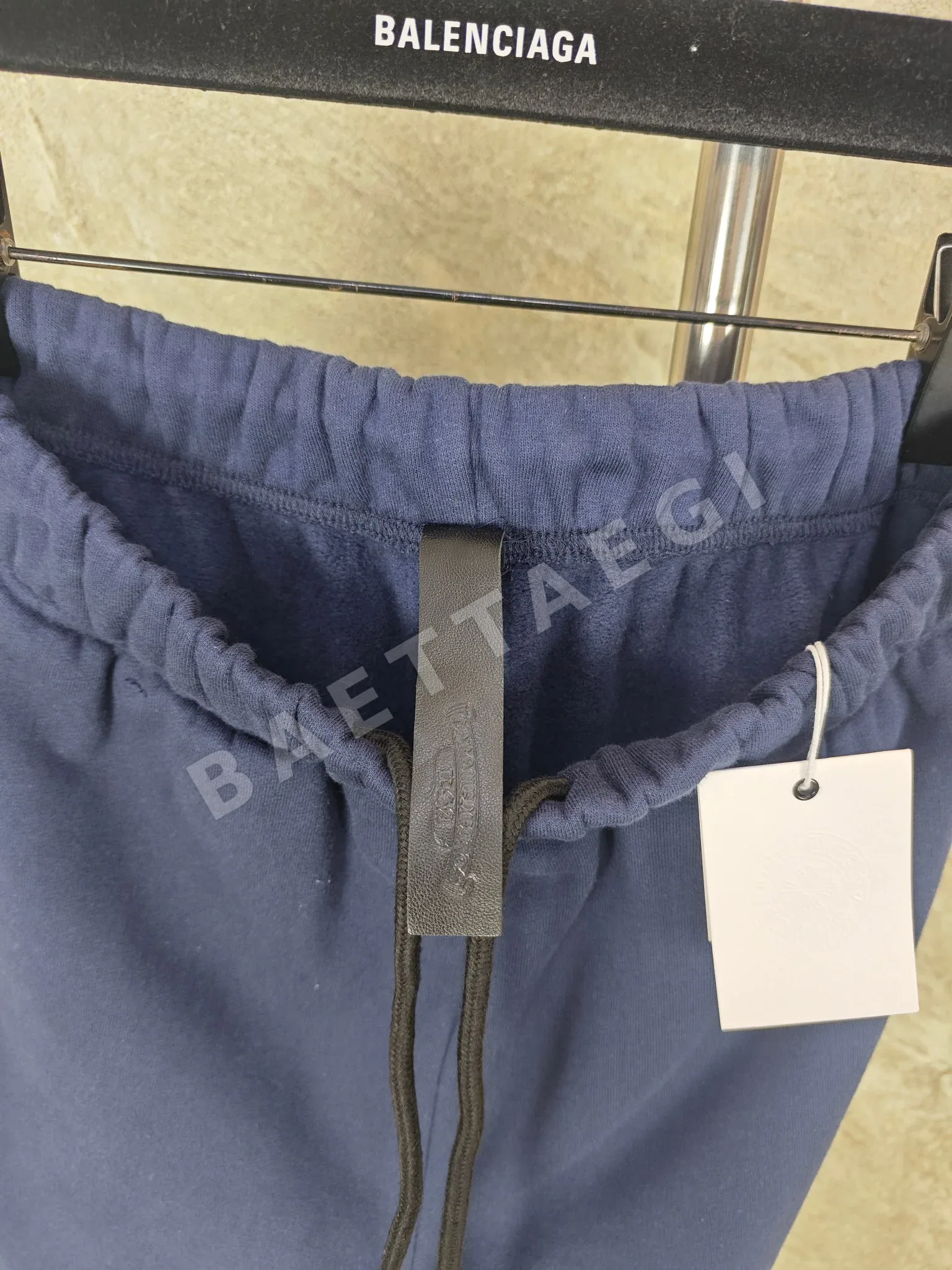 크롬하츠 꽃무늬 네이비 블루 램스킨 은장 반바지 상세 이미지 8