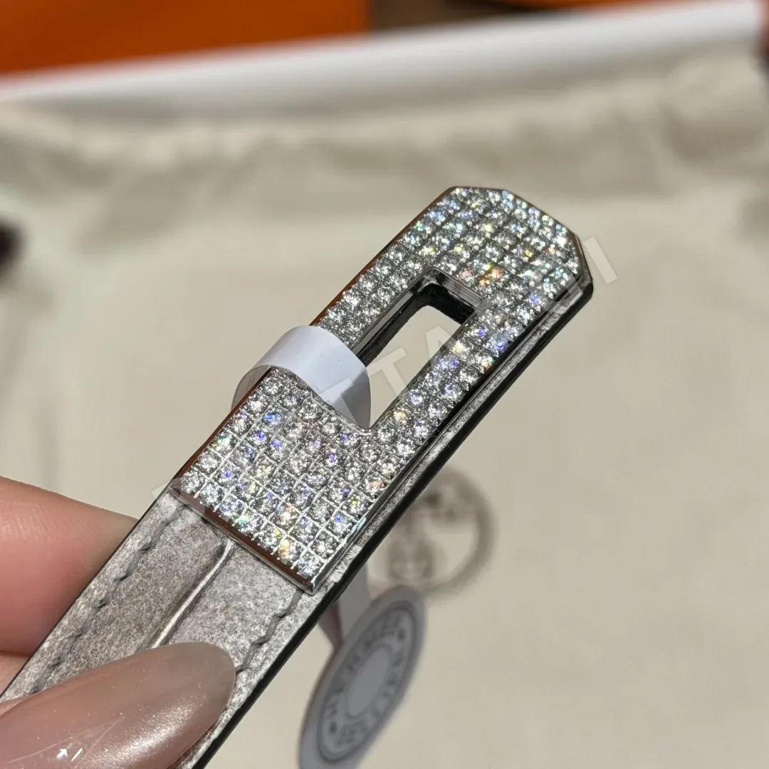에르메스 켈리 다이아몬드 버클 크로커다일 벨트 상세 이미지 6