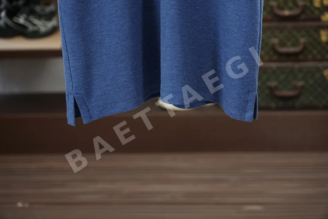 로로피아나 남성 메시 하프 집업 반팔 폴로셔츠 상세 이미지 4