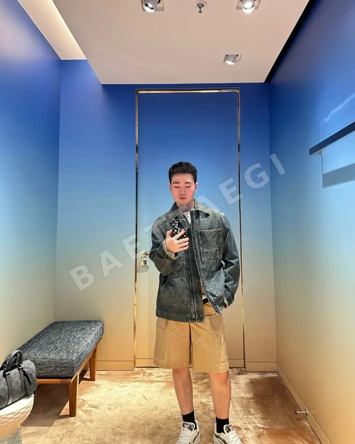 루이비통 리플스톱 카고 남성 반바지 상세 이미지 8