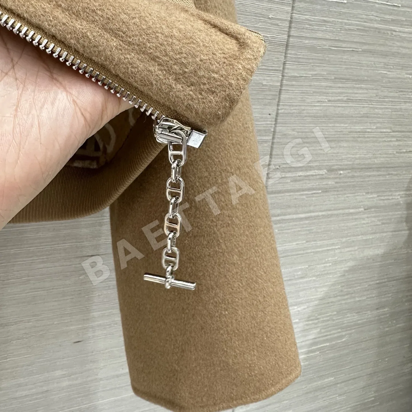 에르메스 더블페이스 울 캐시미어 후드 자켓 상세 이미지 7