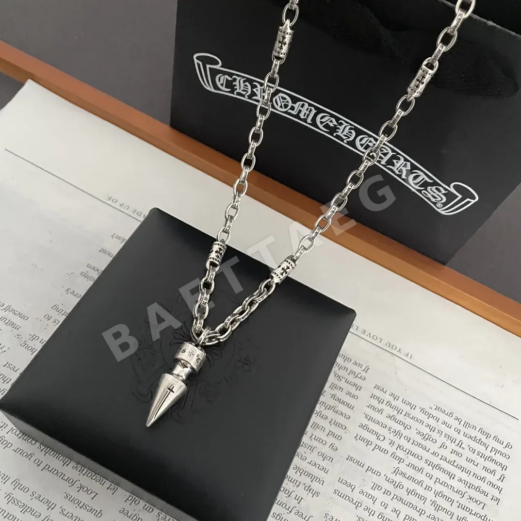 크롬하츠 대나무 조인트 레터 탄환 펜던트 목걸이 상세 이미지 2