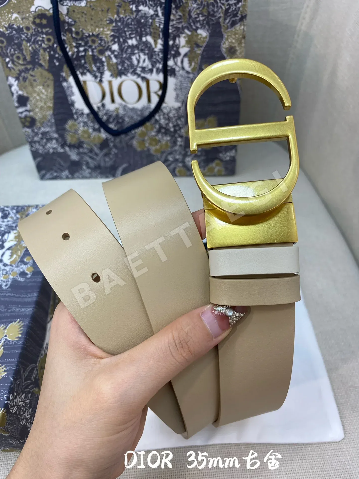 디올 송아지가죽 벨트 상세 이미지 4