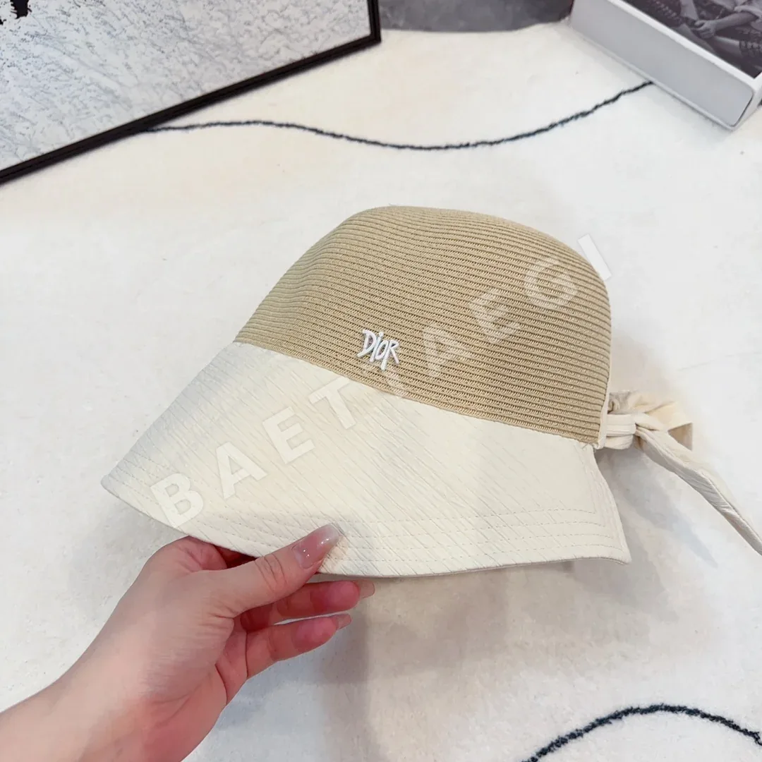 디올 패치워크 밀짚 모자 상세 이미지 5