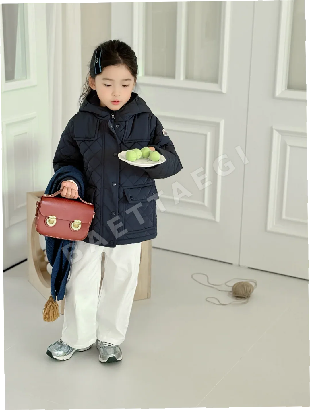 몽클레르 네이비 퀼팅 코튼 패딩 자켓 키즈 상세 이미지 8