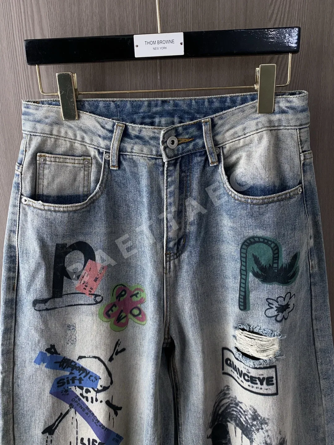 크롬하츠 와이드 캐주얼 남성 바지 상세 이미지 2